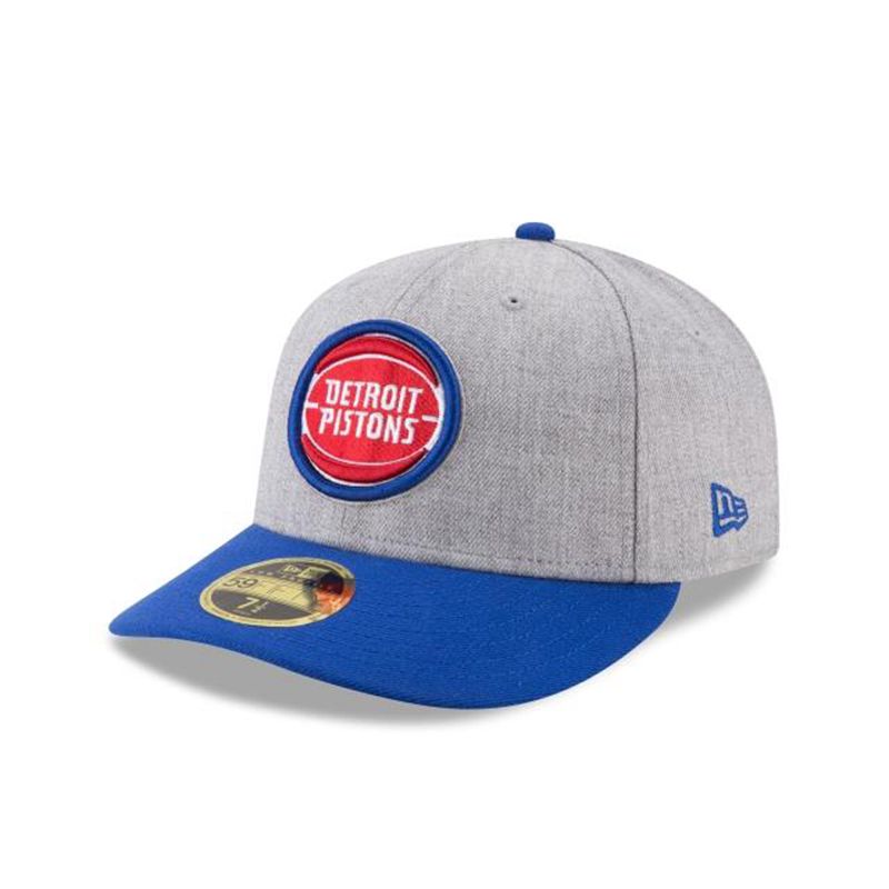 Detroit Pistons Heather Low Profile 59Fifty Fitted Lippis Harmaat | Suomi YYN9821